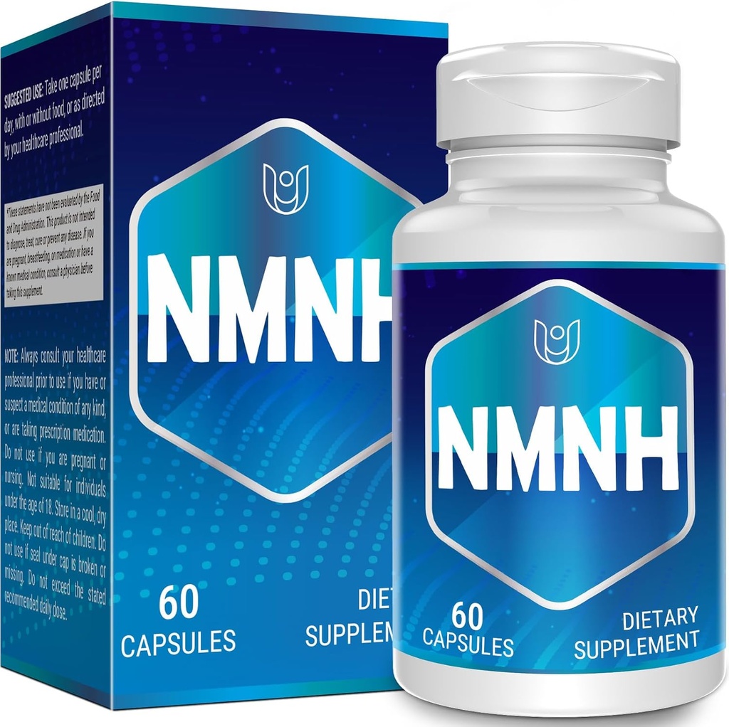 NMNH (Dihydronicotinamid Mononucleotid), NAD supplement til Boost NAD + niveauer som vi alder (kan være mere effektiv end Nicotinamid Riboside), NMNH supplement - 60 kapsler (60 Servere)