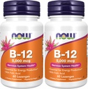 NU Kosttilskud, vitamin B- 12 5.000 mcg, med folinsyre, nervesystem sundhed *, 60 Lozenges (pakke med 2)