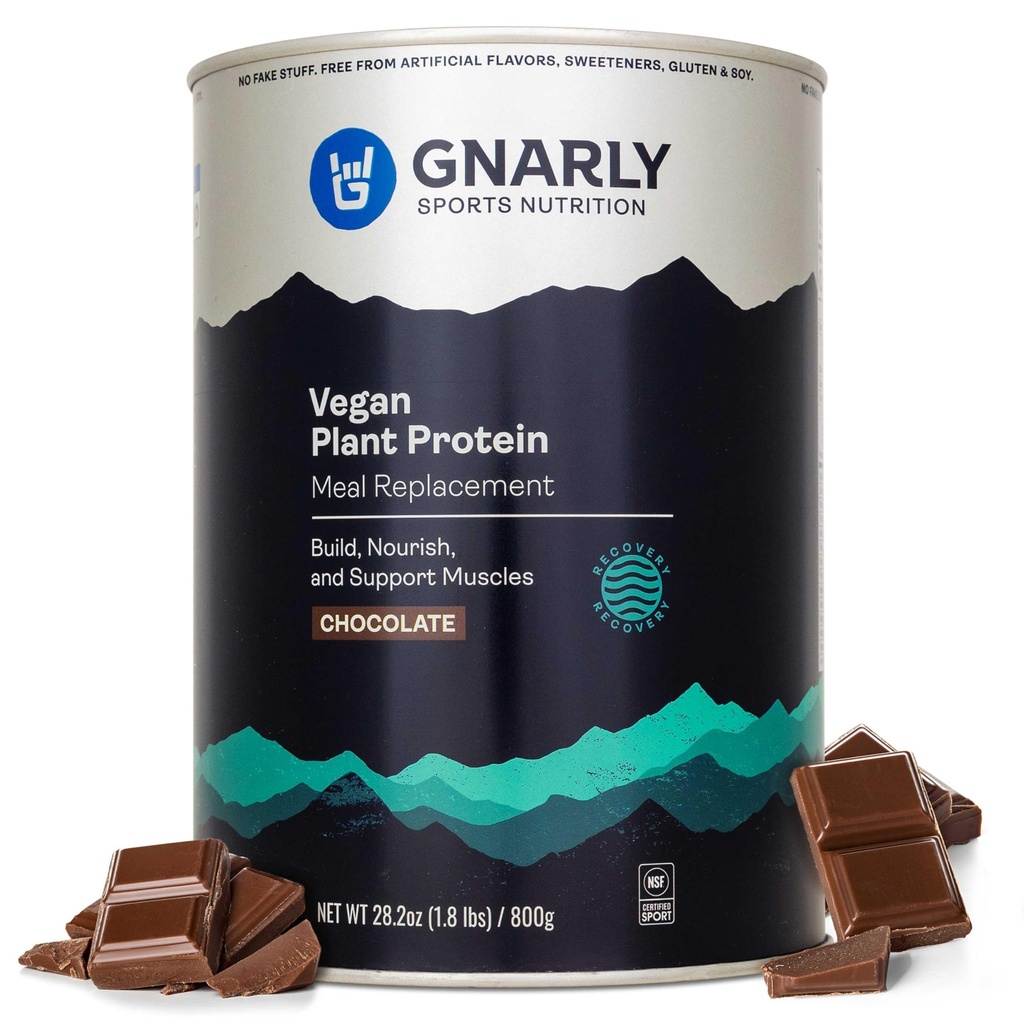Garly Nutrition Vegan Plant Protein - Chokolade Vegan Protein Powder, NSF Sport Certified - Meal Erstatning, Daily Nutritional Boost - Lactose Free Powder - Chokolade, 28.2 oz