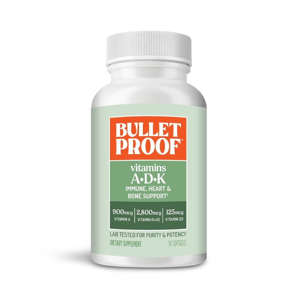 Skudsikre Vitaminer A- D- K Softgels, 30 Greve, tillæg for hjerte, ben sundhed og immunforsvar