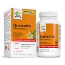 Terry naturligt Quercetin med C-vitamin Enhanced Absorption - Quercetin supplement til immunforsvar & cellulær sundhed - Respiratoriske supplement til Sinus & Lung sundhed - 60 kapsler