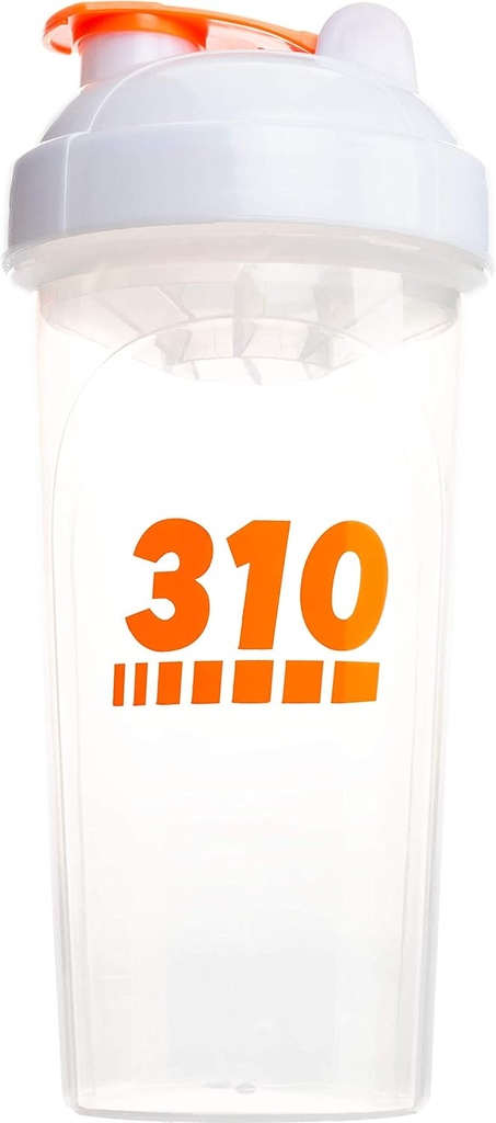 310 Nutrition Protein Shaker Flaske Meal Erstatning Blender Cup til blanding Protein Powders, Lemonade Mix, og Pre Workout (Clear w / White Lid)