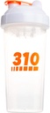 310 Nutrition Protein Shaker Flaske Meal Erstatning Blender Cup til blanding Protein Powders, Lemonade Mix, og Pre Workout (Clear w / White Lid)