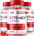 rize labs - Ace Keto ACV Gummies, Advanced Weight Loss 1000mg, Apple Cider Vincipes Supplement (180 Gummies)