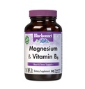 Bluebonnet Nutrition Magnesium & B6 - 400 mg Magnesiumoxid & aspartat med vitamin B6 25 mg - Heart & Brain Magnesium Complex for Women & Men * - Non- GMO, Vegan, Glutenfri - 90 Vegetabilske kapsler