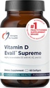 Design for sundhed D- Evail Supreme - 5.000 IE D3- vitamin supplement med VIT K (K1, K2 som MK-4) + GG - Bone, Cardiovaskulær + immunforsvar - Forbedret biotilgængelighed (60 Softgels)