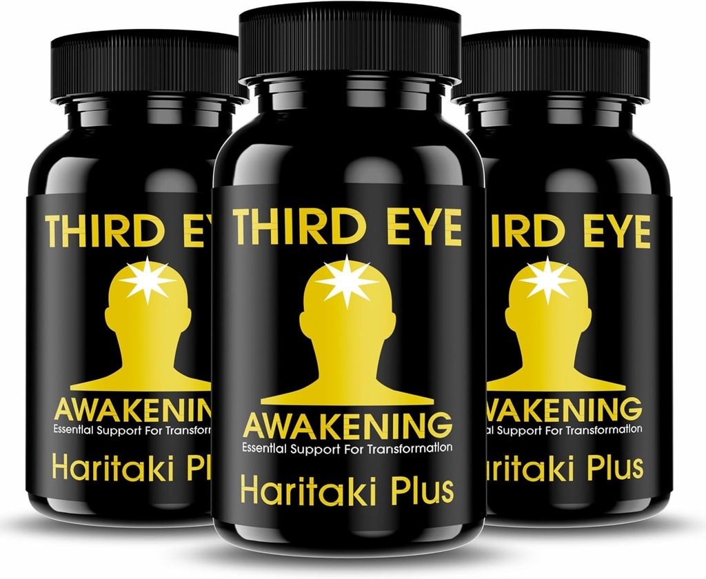 Tredje øje Awakening - Organic Haritaki Capsules- Kailash Herbals- 100 Capsules- 650 mg Each- Terminalia chebul- Vegan