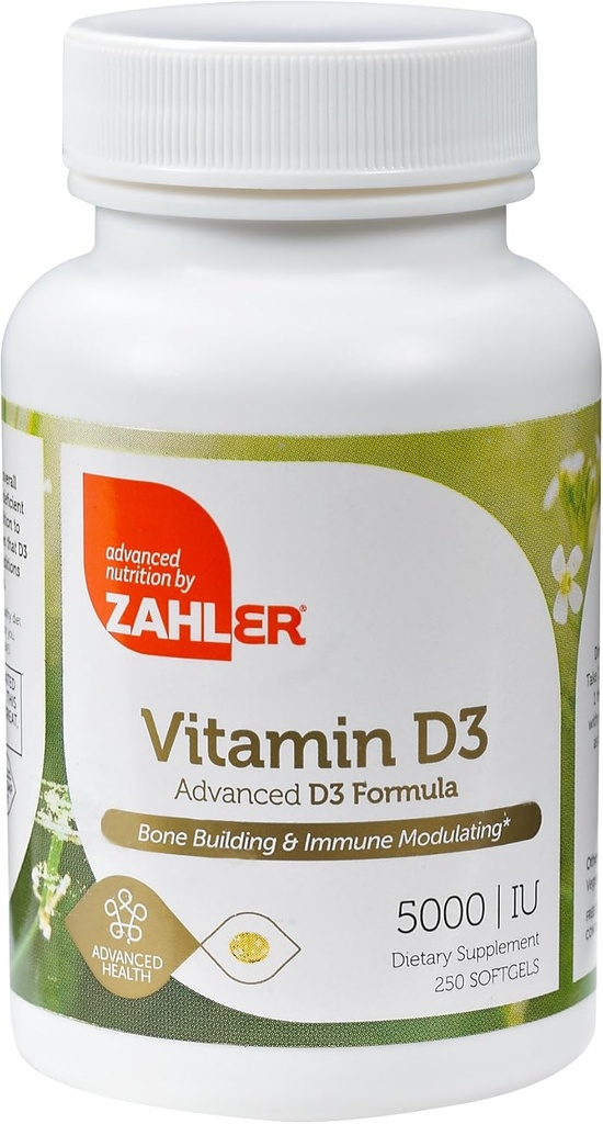 Zahler vitamin D3 5000 IE - 250 Softgels