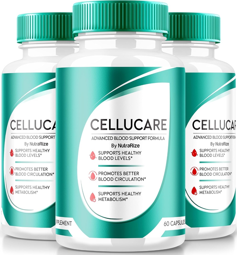 (Pakke af 3) Cellucare kapsler, Den kraftfulde blodstøtte, Maksimal Power Formel for fastholdelse sunde niveauer, Alle naturlige piller til at forbedre sundheden, Cellu Care Tablets Anmeldelser (180 Kapsler)