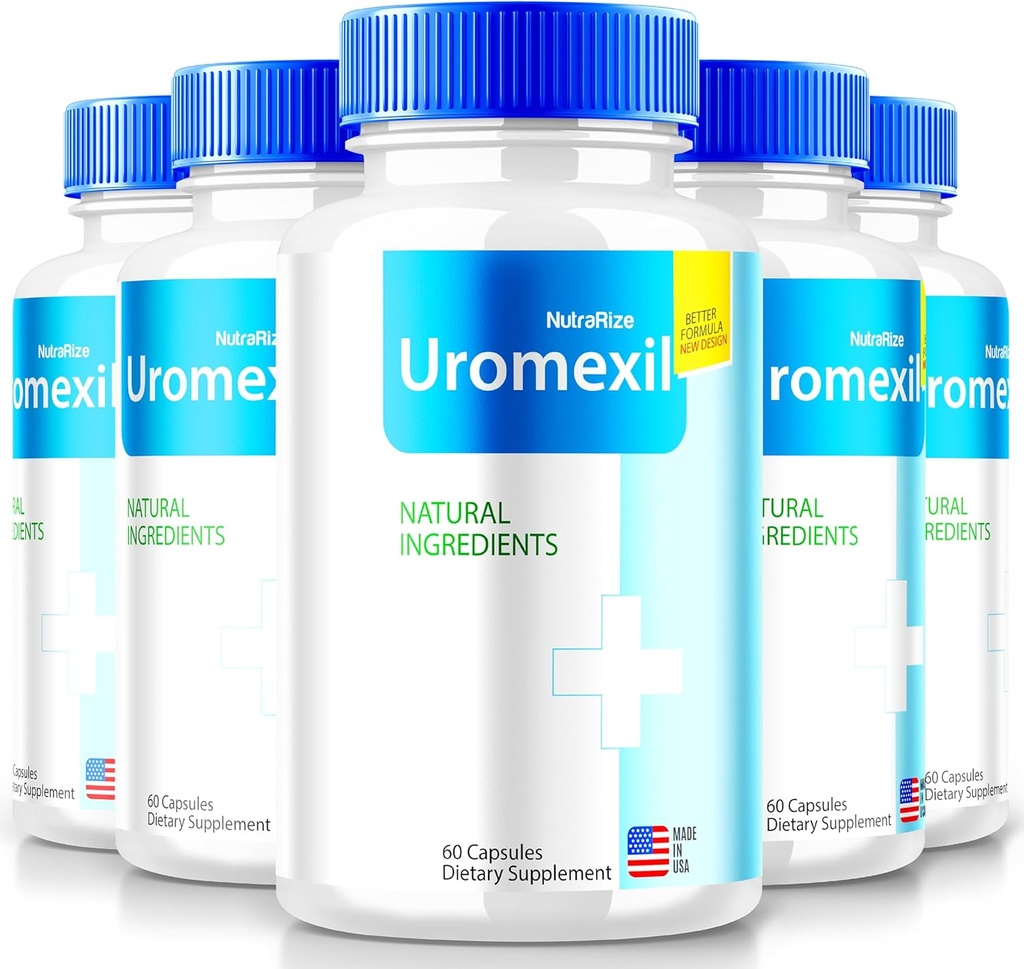 NutraRize (5 Pack) Uromexil kapsler, Premium Formel til Prostate Heath Support, All- Natural Supplement til kontrol og total sundhed, Uromexil Forte Anmeldelser (300 Kapsler)