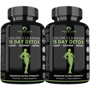 ENCLARE NUTRITION 15 Dag Detox Rengøring for vægttab. Avanceret Gut Support til kvinder & mænd. Colon Rense Laxatives for Forstoppelse & Bloating Relief. Gut Cleanse Probiotic Diet Pills 60ct (2)