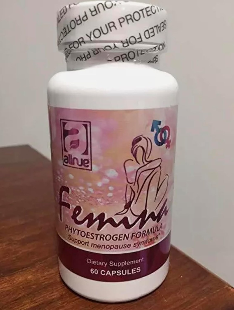 Femina phytoøstrogen Formel Support Menopause symptoms menopausia 60 Kapsler 1 Måned af behandling