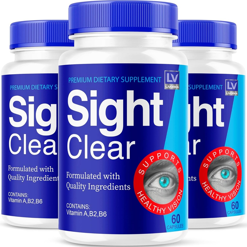 LIVORDA Synlig klar 20 / 20 Vision Support Supplement til øjne - 3 måneders levering - pakke af 3