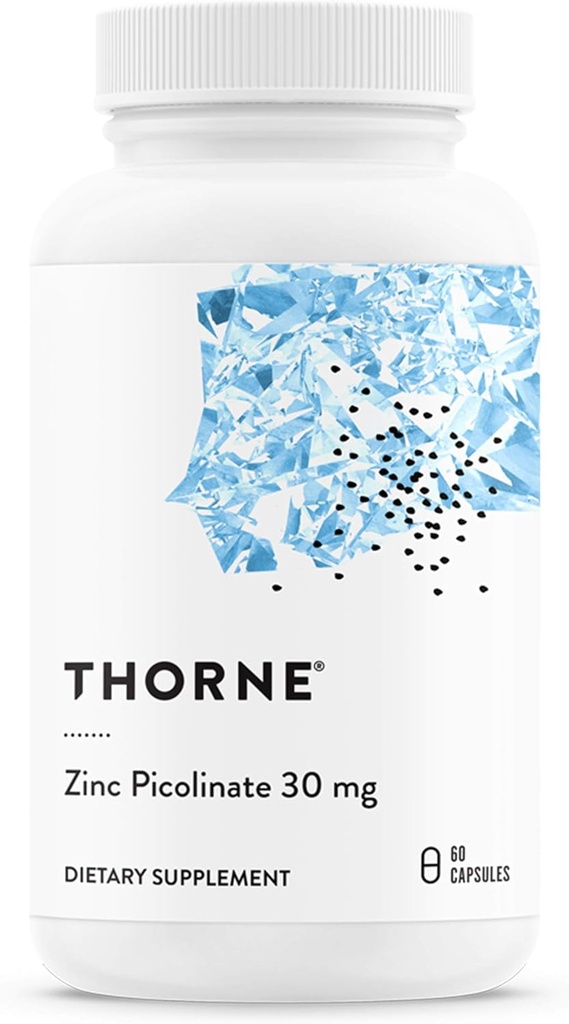 THORNE - Zinkpicolinat 30 mg - Well- Absorberet Zink supplement til vækst og immunfunktion * - 60 kapsler
