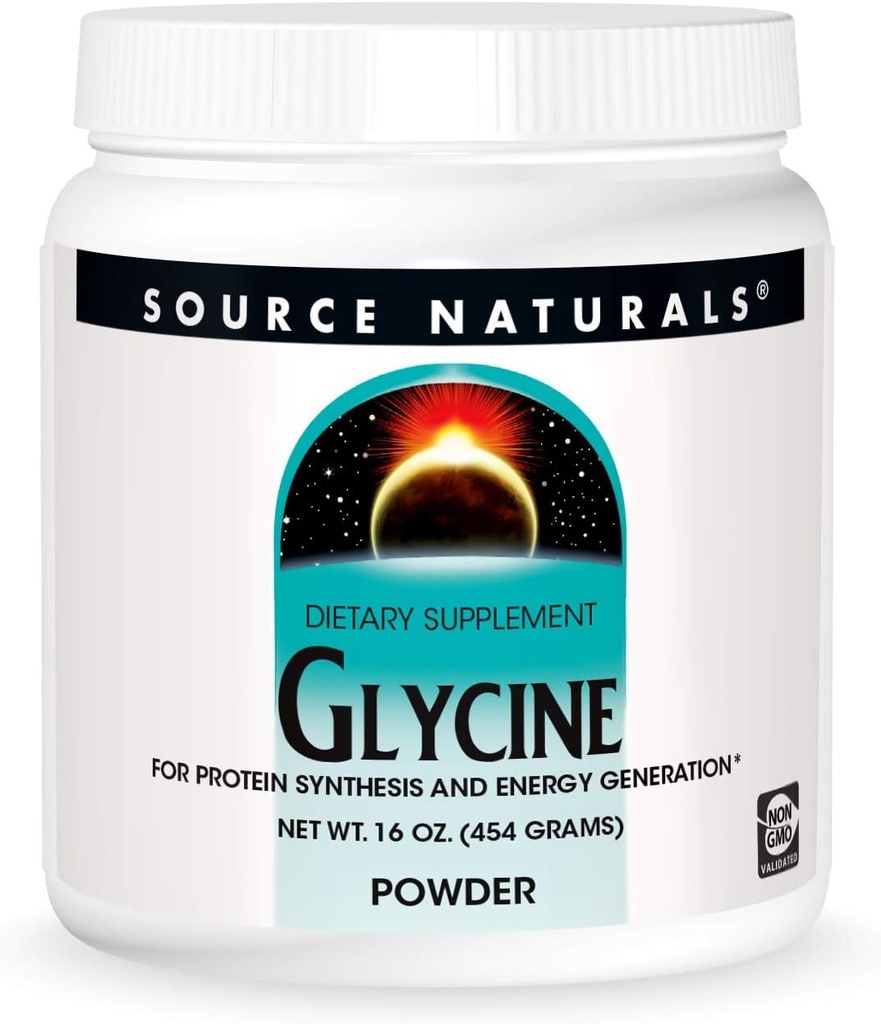Kilde Naturals Glycine, for Protein Systese og energi generation *, 454 Bedste - 16 oz pulver