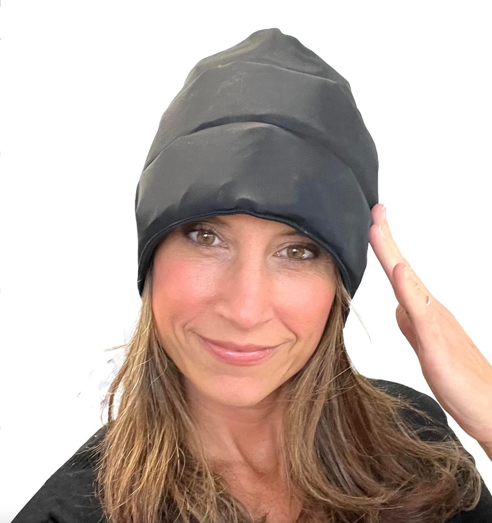 Hovedpine Hat Gel Cube Hat - Migraine Cap for Tension Hovedpine og Migræne Sort