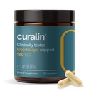Curalin Blood Sugar Complex Supplement: 124; 9 Naturlige urter, kanel, gurkemeje, Gymnema Sylvestre, Bitter Melon; Balanceret sukker, Metabolisme & Energi, Curb Cravings; 124; 180 Kapsler