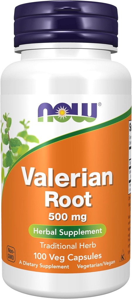 NU Kosttilskud, Valerian Root (Valeriana officinalis) 500 mg, Urtetilskud, 100 Veg Kapsler