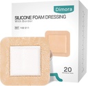 Dimora Silicone Skum Klædning med kant 20 Pack Klædning 4 "x4" Vandtæt Sår Klædning Bandage til Sårpleje
