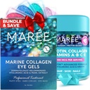 MAREE Beauty Bundle - Under Eye Gels & Biotin Gummies - Marine Collagen & Hyaluronsyre, A B C E Vitamin Complex med Keratin & Pantothensyre - De- puff øjne & mørke cirkler, hud, negle & hår