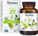 Himalaya Hello Joy Herbal Supplement, med Ashwagandha, Amla, Bacopa, Holy Basil / Tulsi, Positive Outlook, Understøtter Motivation, Stress Relief, Balanceret Cortisol, Non- GMO, Vegan, 60 Kapsler