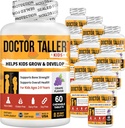 NuBest Doctor Taller Kids med Multivitaminer, Multimineral, Calcium tyggetabletter, Calcium supplement til børn i alderen 2 til 9 - Grape Flavor - Hjælper børn sunde - 12 Pack