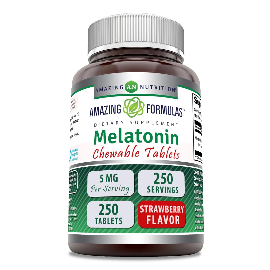 Amazing Formulas Melatonin Chewable Supplement Note 124; 5 Mg Per Serving