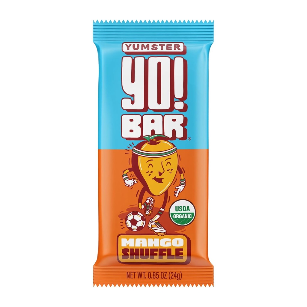 Yo! Bar af Bearded Brothers Vegan Organic Kids Bar, Mango (25 Barer) - Gluten Free, Paleo og Hel 30 Buddy 124; Soy Free, Non- GMO, Lav Glycemisk, Ingen Sukker Tilføjet, Fiber + Hel Fødevarer
