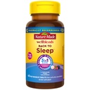 Nature Made Wellblends Back To Sleep, Lavere dosis Melatonin 1 mg, L theanin 100 mg og GABA 100 mg, Sleep Supplement, 40 Fast Opløs tabletter