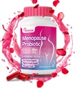 Kvinder Menopause Supplement - 120 Millioner CFU Kvindeprobiotika til pH balance - All- Natural Probiotika til Hot Flashs, Night Sweats, Mood Swings & Hormone Balance - 60 kapsler