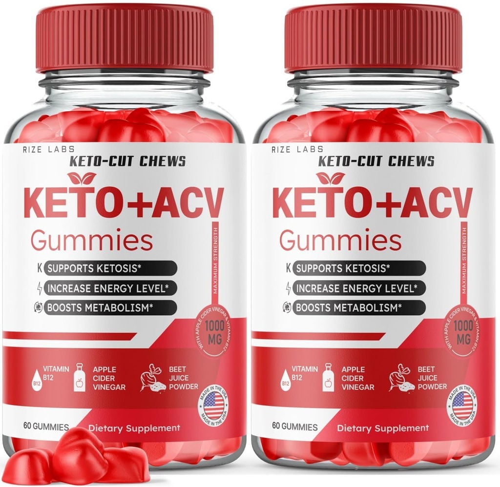 (2 Pack) Keto- Cut Chews ACV Gummies - Keto- Cut Chews Premium Keto ACV for avancerede vægttab, Keto + ACV Gummy, Keto Cut Chews Maksimale styrke supplement, KetoCut Chews Anmeldelser (120 Gummies)
