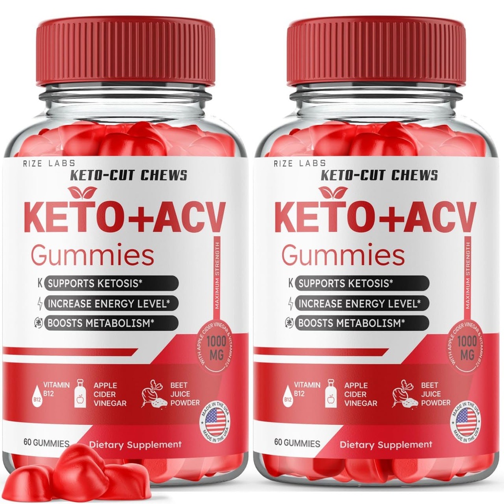 (2 Pack) Keto- Cut Chews ACV Gummies - Keto- Cut Chews Premium Keto ACV for avancerede vægttab, Keto + ACV Gummy, Keto Cut Chews Maksimale styrke supplement, KetoCut Chews Anmeldelser (120 Gummies)