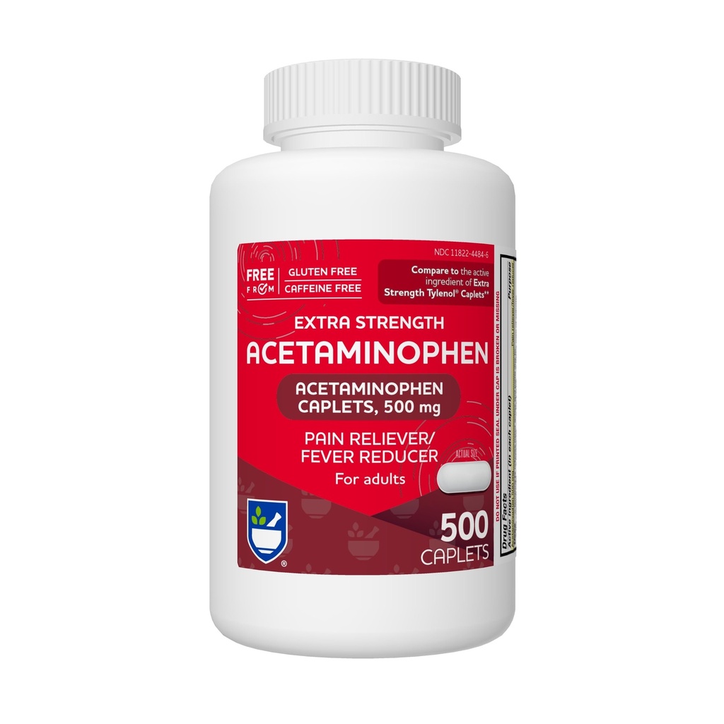 Rite Aid Extra Strength Acetaminophen, 500mg - 500 Caplets124; Pain Reliever & Fever Reducer for migræne, fælles smerte, muskel eller ryg smerter, og menstruation smerte