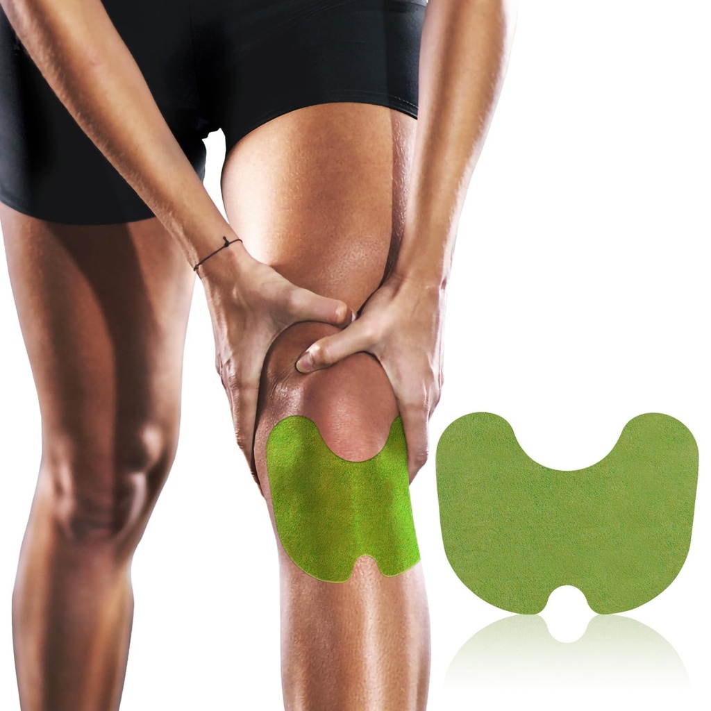ishancare Knee Patches - 24 Count Warming Herbal Plaster Maximum Strength Heat Patches, 8 Timer Dybe Opvarmning Ekstra Styrke Fælles ømhed Lindrende Patch for Knees, Tilbage, Neck, Skulder