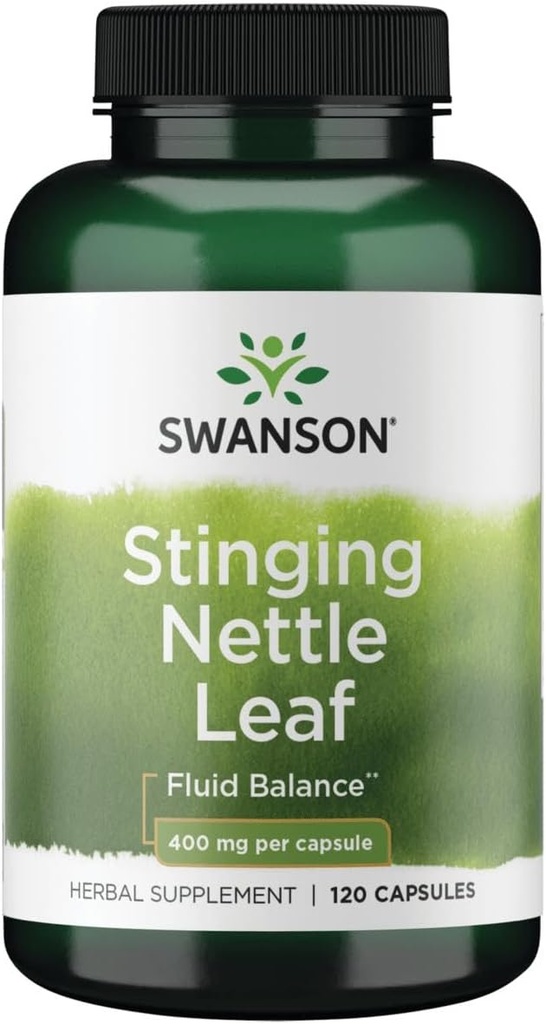 Swanson Stinging Nettle Leaf (Urtica Dioica) - Herbal supplement Fremme Urinære Tract & Respiratory Health Support - Kan støtte sund fluid balance - (120 kapsler)