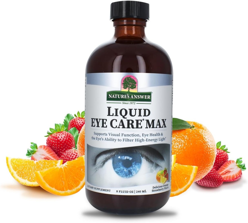 Naturens svar flydende øje pleje Max 8 Ounce Væske Supplement # 124; Understøtter Visual Function # 124; Non- GMO # 124; Gluten Gratis # 124; Vegetar # 124; Lavet i USA # 124; Great Tasting # 124;