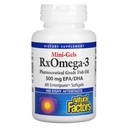 Naturlige faktorer - Rx Omega-3 Faktorer Mini- Gels, EPA 350mg, DHA 140mg, Understøtter kardiovaskulær sundhed, 60 Soft Gels