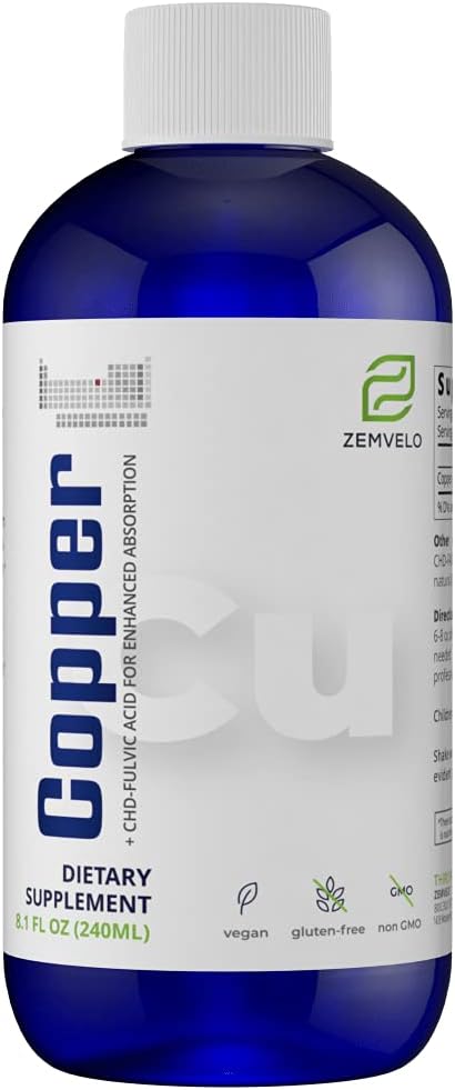 Flydende Ionic Chelated Copper 124; Natural Elixir for Sund Connective Tissue