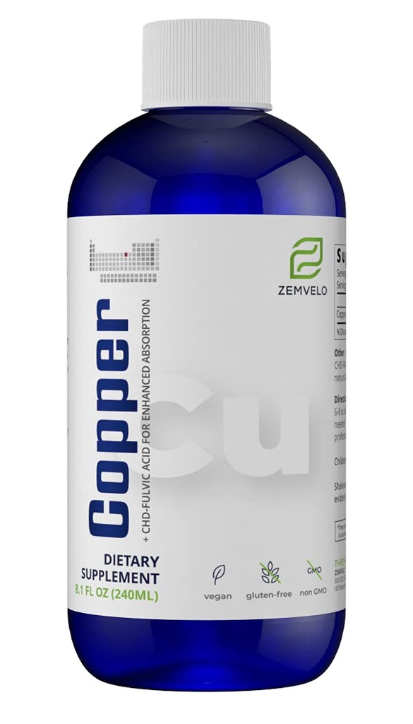 Flydende Ionic Chelated Copper 124; Natural Elixir for Sund Connective Tissue