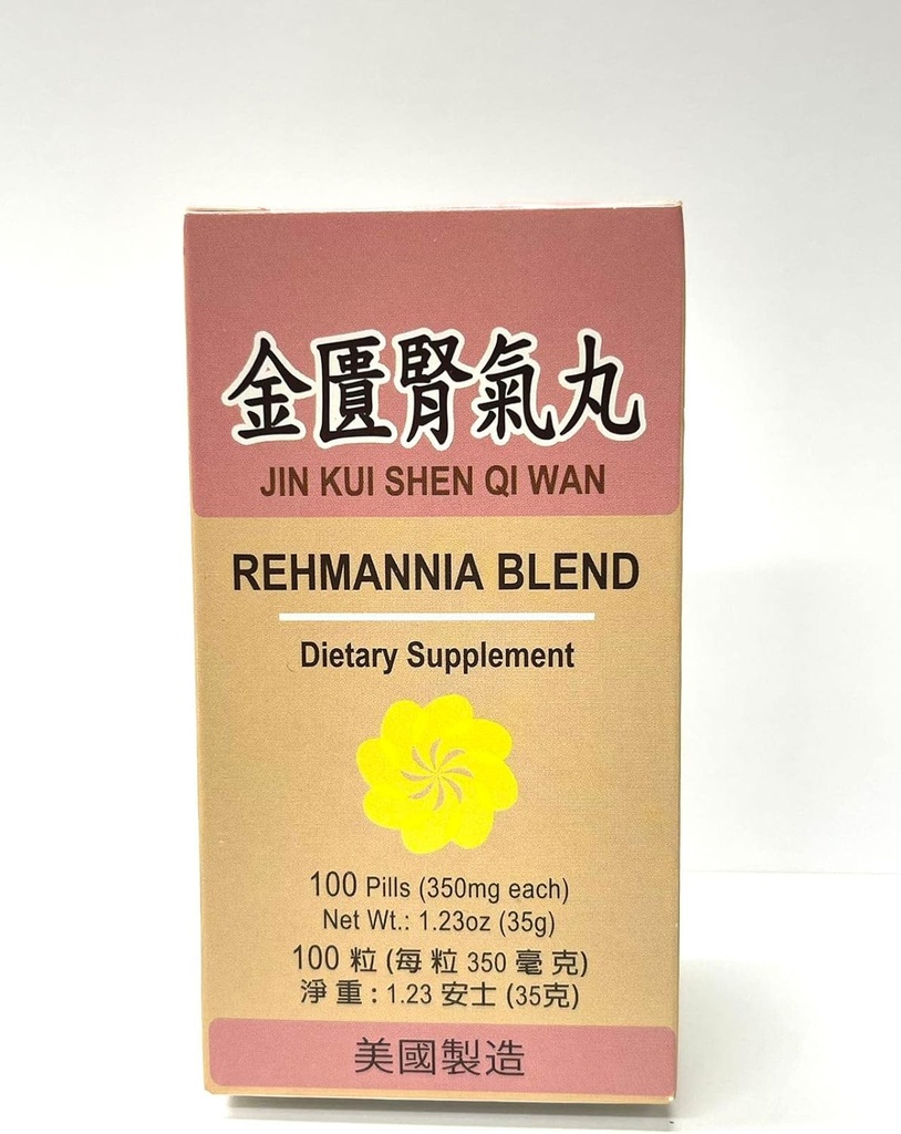Lao Wei Rehmannia Blend - Jin Kui Shen Qi Herbal Supplement Hjælper til Nyreinsufficiens og ømhed af The Waist & Legs Made i USA