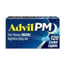 Advil PM Pain Reliever og nat søvn støtte, smertestillende medicin med Ibuprofen for smertelindring og diphenhydramin citrat for en søvn støtte - 120 Overtrukket kapsler