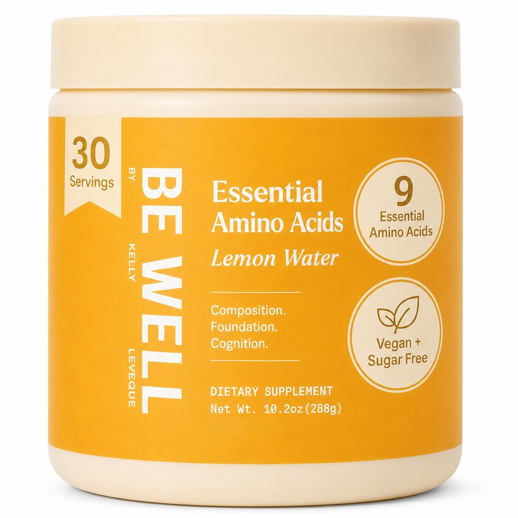 Være godt af Kelly Essential Aminosyrer Lemon pulver supplement Plant- baseret (10.2oz) BCAA 9 EAA s