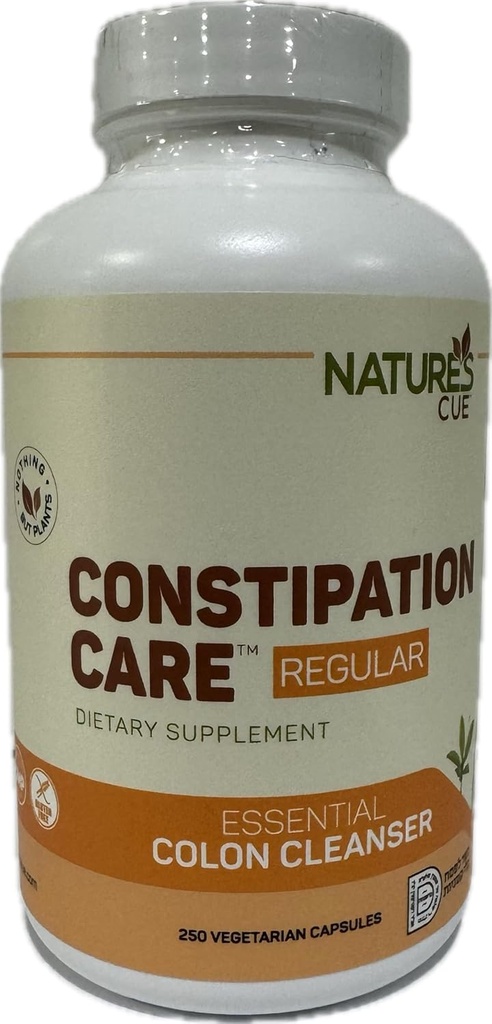 Natures cue Kosher Lejlighedsvis Forstoppelse Care Regelmæssig Essentiel Colon Cleaner Kosher Påske 250 Vegetariske Kapsler