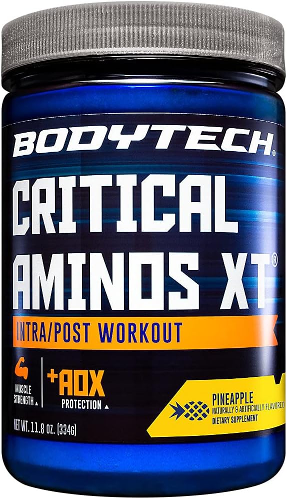 BODYTECH Critical Aminos XT Intra / Post Workout Ananas - Understøtter muskel inddrivelse (11.8 Ounce Powder)