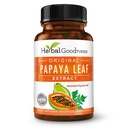 Papaya Leaf Extract fordøjelsesenzymer - 10X Styrke 60 / 600mg Veg Capsules- Blood Platelet, Ben Marrow & Milt Support, Immunity Gut & Super fordøjelsessygdomme - Made in USA by Herbal Goodness