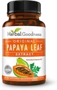 Papaya Leaf Extract fordøjelsesenzymer - 10X Styrke 60 / 600mg Veg Capsules- Blood Platelet, Ben Marrow & Milt Support, Immunity Gut & Super fordøjelsessygdomme - Made in USA by Herbal Goodness