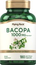 Piping Rock Bacopa Monnieri Supplement 1000mg | 180 Capsules | Herbal Extract |Non-GMO & Gluten Free