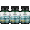 Swanson Ajipure L- Serine - Aminosyre tillæg støtte hjerne sundhed & nervesystem funktion - Naturlig formel fremme kognitiv funktion - (60 Veggie kapsler, 500mg Hver) (3 Pack)