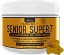 iHeartDogs Senior Super 7 Daily Dog Multivitamin - 7-in-1 Vitamin til hunde understøtter Anti- Aging med antioxidanter, Probiotika, Lions Mane, Tyrkiet Hale, & Ashwagandha for Longevity & Kognitiv Boost