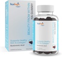 Hyalogisk skønhed fra Inde i Hyaluronsyre Gummies - Ideel til hudpleje og hårvækst - Lækker Berry- Smagsfarvet Gummy Vitaminer - Vegan & Gluten Free (60 Gummies)
